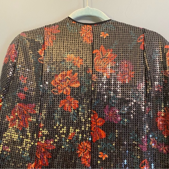 NWT Torrid Black Floral Sequin Velvet Maxi Kimono Sz 2X - Picture 11 of 14